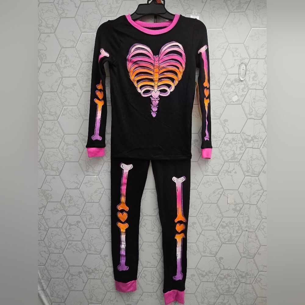 NWT Wonder Nation Halloween Skeleton Pajama Set - Picture 4 of 8